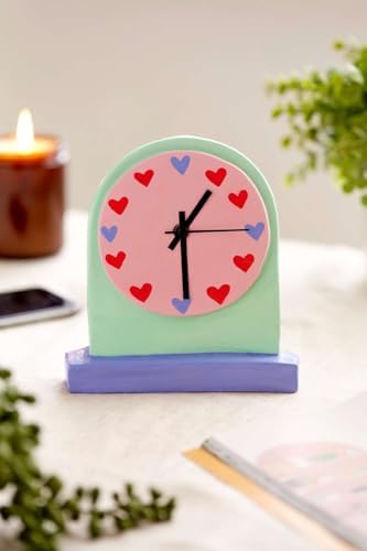 Pott'd Create-a-Clock Kit for Adults Beginners - Make Your own DIY Wall & Desk Clock with Air-Dry Clay, Tools, Acrylic Paints, and Batteries Included - Image 6