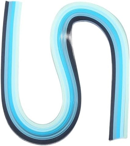 PATIKIL 540 x 5mm Rainbow Quilling Strips Paper,120 Pcs Origami Paper Quilling Strip for Art DIY Hand Craft Christmas, Gradient Blue by PATIKIL