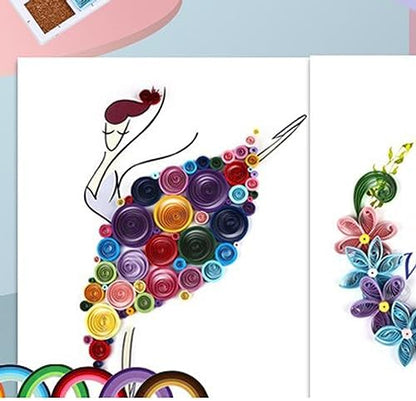 Obetuens 14Pcs Paper Quilling Kit for Beginners Adults DIY Paper Filigree Art Kit with Tools Manual for Kids, Teens, Crafting, Card Making, Home Decor, Floral Patterns, Scrapbook - Image 3