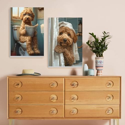 KYOQFVN 2 Pack Dog Paint by Numbers with Frame, Adult Paint by Number Kits on Canvas with Wooden Easel - Easy Acrylic Oil Painting for Home Wall Decor8x12inch - Image 3