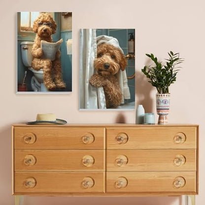 KYOQFVN 2 Pack Dog Paint by Numbers with Frame, Adult Paint by Number Kits on Canvas with Wooden Easel - Easy Acrylic Oil Painting for Home Wall Decor8x12inch - Image 3