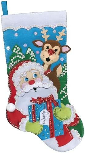 Present for Rudolph Felt Stocking Kit by Design+Works+Crafts