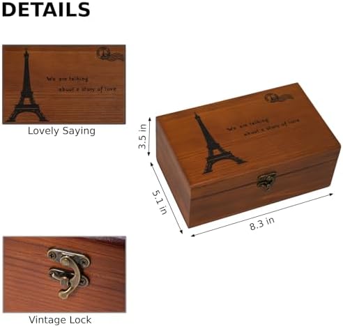 Wooden Sewing Kit Box, Wooden Sewing Box with Sew Kit Accessories - Image 6