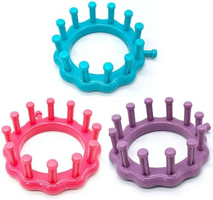 WAYION Round Knitting Loom Plastic Hat Weaving Looms Kit with Loom Hook/Needle, Creativity for Friends Small Knitting Loom Kit - Perfect for Sock, Hat, Leg & Arm Warmers, Scarf & More (Pink) - Image 6