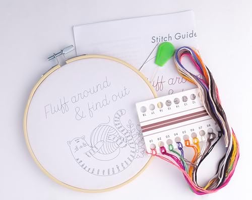 FUNATIC Fluff Around and Find Out Funny Cat Embroidery Kit for Adults - Image 2