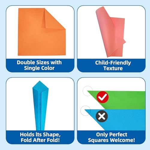 Origami Paper 6x6 Inch, Double Sided Color, 220 Sheets, 20 Fun & Distinct Colors, Child-Friendly, with DIY Accessory Kit for Hands-on Art and Craft Projects - Image 3