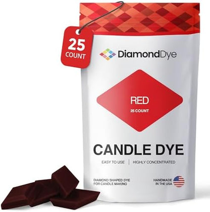 Red Candle Dye Chips, Soy & Paraffin Candle Making, 25 Pack by Reddig-globyDiamondDye