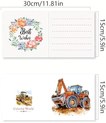 DDGYP 6 Pack,Diamond Painting Greeting Cards with Envelopes, 5.9x5.9in - Image 2