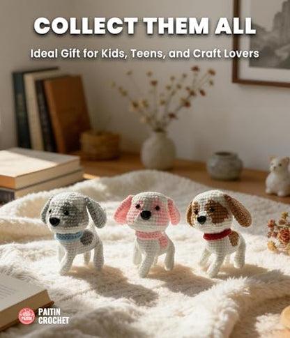PAITIN Crochet Starter Kit – Easy DIY Craft Set for Adult Beginners, Handmade Yarn Art Project with Video Guidance (Beagle) - Image 4