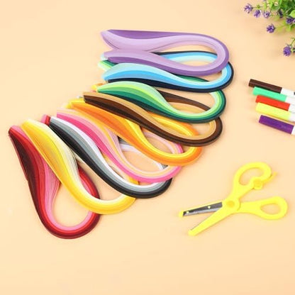 900 Pcs Quilling Paper Strips, 42 Colors, 5 mm x 39 cm, DIY Crafts - Image 4