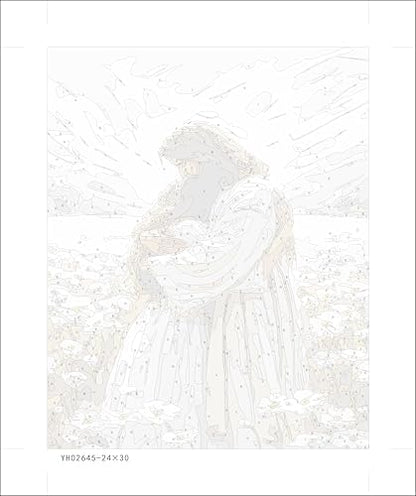 Jesus Paint by Numbers Kit for Adults Framed Canvas, with Wooden Easel - Image 6