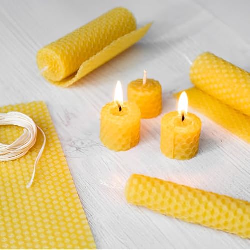 Oungy 24pcs Beeswax Sheets 8x8 Inch Include Cotton Wick - Image 4