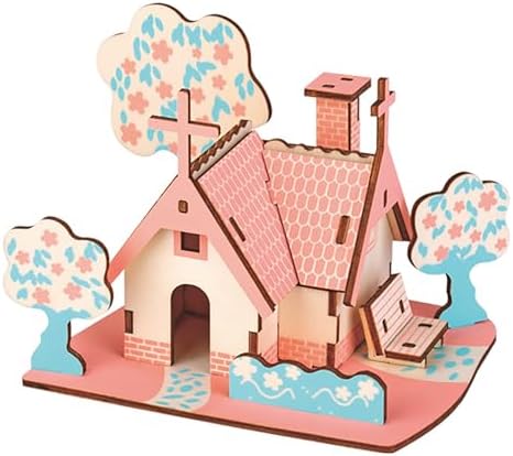 Log Cabin 3D Wooden House Puzzle,DIY Mini Building Model Kit，003 by Unknown