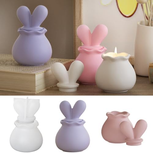 Jars Silicone Molds with Lids, Rabbit Ear Jars Resin Molds Jar Silicone Molds, Candy Jewelry Container, Home Decoration, DIY Resin Epoxy Casting Craft - Image 2