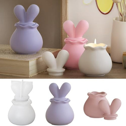 Jars Silicone Molds with Lids, Rabbit Ear Jars Resin Molds Jar Silicone Molds, Candy Jewelry Container, Home Decoration, DIY Resin Epoxy Casting Craft - Image 2