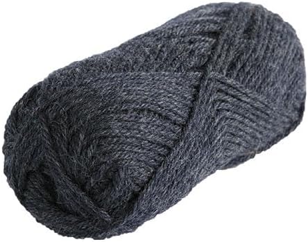 Knit Picks Wool of The Andes Yarn Pack - 10 Skeins of Black 100% Wool Worsted Weight Yarn (Onyx Heather)