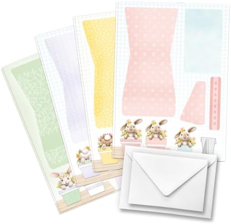 Katy Sue Bunny Tails & Flower Pots Card Making Kit – Make 8 Freestanding 3D Easter Bunny Cards – Includes Decoupage, Envelopes & Foam Pads – UK Made Papercraft Kit - Image 4