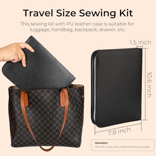 Sewing Kit for Adults, Upgraded Beginner Sewing Kit with 230pcs Sewing Accessories, Hand Needle and Thread Kit with Buttons, Portable Travel Sewing Kit for Home, Emergency, Sewing Machine, Gifting - Image 7