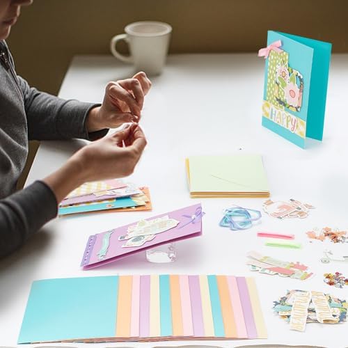FREEBLOSS Set of 15 DIY Greeting Card Kit Card Making Kit Travel Theme Handmade Greeting Card Making Kit for Birthday Holiday Invitation Card Making Supplies 15 Cards 15 Envelopes - Image 5