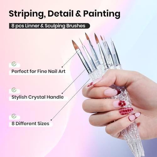 Beetles Nail Art Brushes 31pcs Blooming Gel Nail Polish Clear UV LED Kit - Image 4