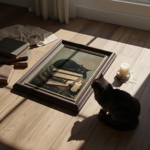 Gothic Cat Paint by Numbers Kit for Adults Framed Canvas, Frameworkless - Image 5