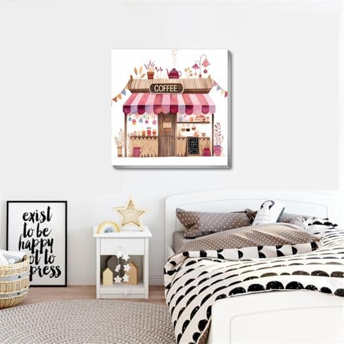 VIGEGU Coffee Shop Paint by Numbers Kit for Adults Beginner with Framed - Image 3