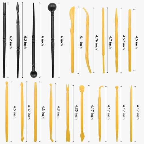 18 Pack Pottery Clay Tool Kit, Sculpting & Dotting Stylus Tools for Craft Modeling - Image 6