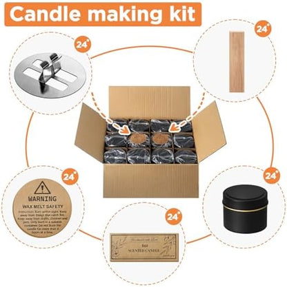 4oz Candle Tins with Lids, Candle Making Kit for Small Business - Image 2