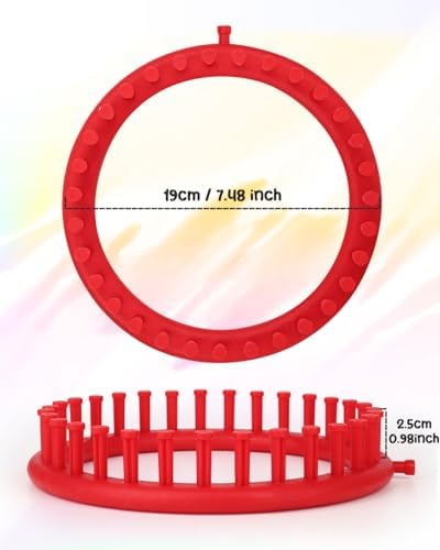 Aeelike 2 PCS Round Knitting Loom for Hat Socks DIY Crafts, 7.5inch - Image 3