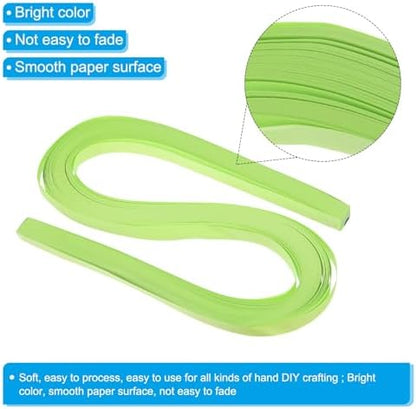 PATIKIL 120pcs Quilling Strips Paper 3/8"(10mm) 54cm Origami Paper Quilling Strip for Art DIY Hand Craft Christmas, Lawn Green - Image 3