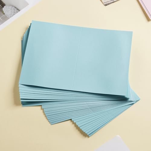 50 Pack Blank Folded Cardstock Cards, Light Blue, 4x6 - Image 6