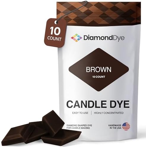 Brown Candle Dye Chips, Soy & Paraffin Candle Making, 10 Pack by Reddig-globyDiamondDye