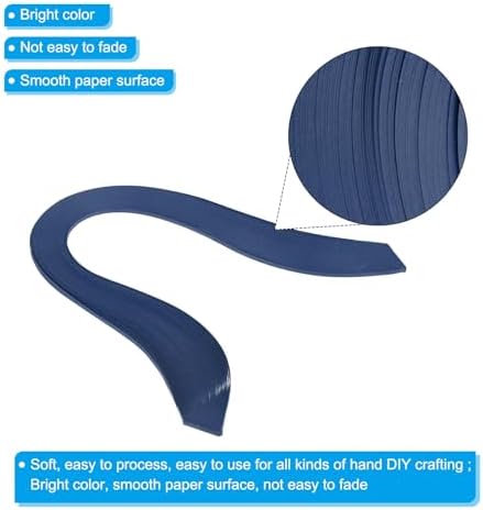 PATIKIL 240pcs Quilling Strips Paper, 3mm x 39cm Dark Blue - Image 3