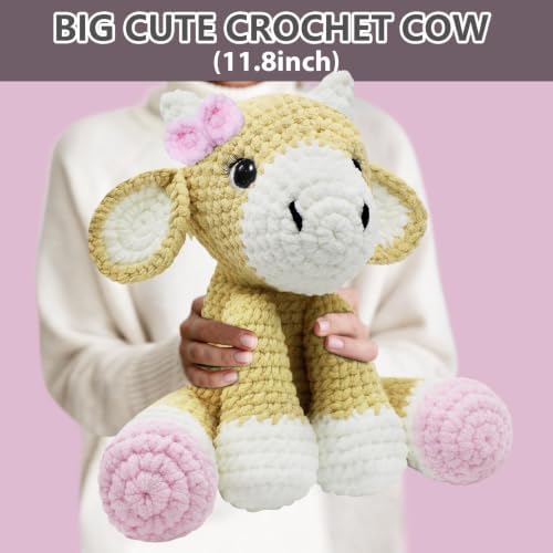 CODGP Crochet Kit for Beginners,11.8-Inch Cow Crochet Kit for Adults - Image 2