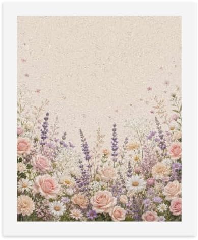 Bozfoxa Paint by Numbers Kit for Adults Beginner Cream Rose Meadow by Unknown