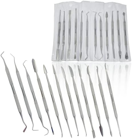 CYNAMED Stainless Steel Spatula Wax & Clay Sculpting Tool Carver Set (12PK) - Image 2