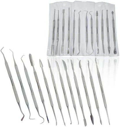 CYNAMED Stainless Steel Spatula Wax & Clay Sculpting Tool Carver Set (12PK) - Image 2