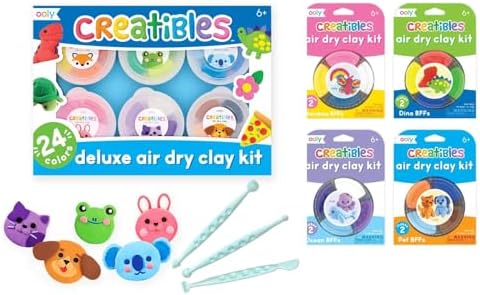 Ooly Creatibles Air Dry Clay for Kids, Includes 10 Reusable Tubs, 40 Colors by Ooly