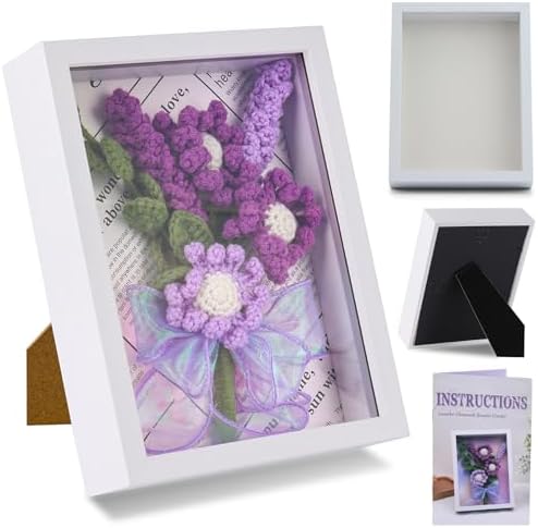 IMZAY Crochet Kit for Beginners Lavender Beginner Crochet Kit Photo Frame by Imzay