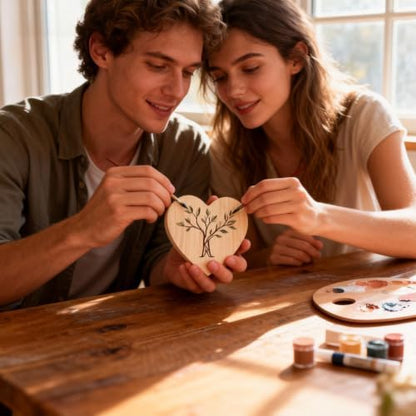 12 Pack 4-Inch Wooden Hearts for Crafts, 0.6-Inch Thick Pine Blanks.4-inch Unfinished Pine Wood Heart Blocks, 0.6-inch Thick and freestanding, for Painting, Wood Burning and Valentine Decor - Image 5