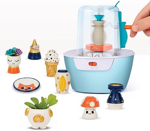 Make It Real Mini Pottery Studio - 26-Piece DIY Pottery Kit with Mess-Free Air Dry Clay - Create 10 Miniature Projects, Beginner to Master Levels - Innovative Centering Tool - Great for Kids Ages 8 - Image 4