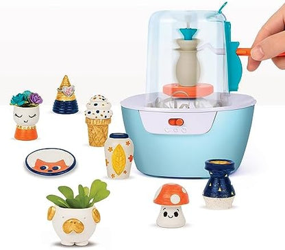 Make It Real Mini Pottery Studio - 26-Piece DIY Pottery Kit with Mess-Free Air Dry Clay - Create 10 Miniature Projects, Beginner to Master Levels - Innovative Centering Tool - Great for Kids Ages 8 - Image 4
