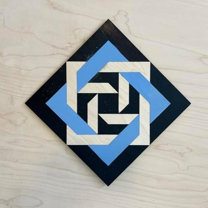 Barn Quilt Kit to Paint, Slip Knot, 3 in, Farmhouse Wall Art DIY - Image 4