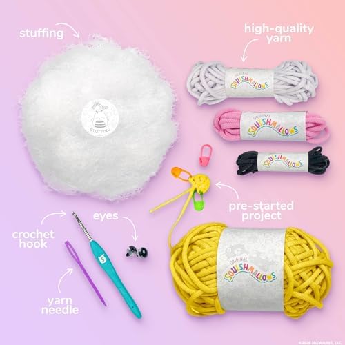 Original Squishmallows™ Crochet Kit – Sunny Bag Charm, Bumblebee Crochet Kit for Beginners with Yarn, Starter Hooks, Step-by-Step Tutorials, DIY Craft, Great Teen Gifts - Image 4