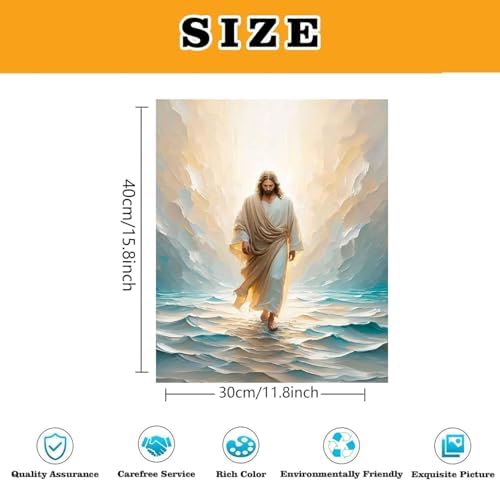BAWKENTON Jesus Paint by Numbers kit for Adults and Kids - Image 4