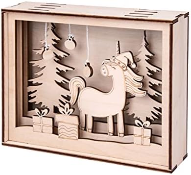 Rayher Holzbaus. 46600505, 16 3D Unicorn Motif Frame, FSC Mix Credit, Natural, 15.5 x 12.5 cm, Depth 3.8 cm, Pack of 12 - Image 4