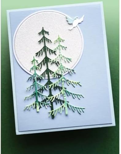 Scrapbooking Die-Cuts, Christmas Metal Cutting Dies for Card Making, Paper Craft Punch Template, Background Embossing Stencils, DIY Album Décor (3 Pcs Christmas Trees-10.6x7cm) - Image 2