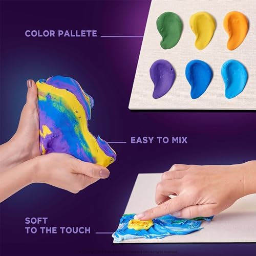 Okto Art Kit | Arts & Crafts DIY Painting with Modeling Clay Kit for Painting Painting Kits for Adults for Home Decoration | Air Dry Clay for Adults | Arts and Crafts Gifts, Blue - Image 4