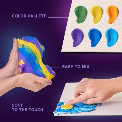 Okto Art Kit | Arts & Crafts DIY Painting with Modeling Clay Kit for Painting Painting Kits for Adults for Home Decoration | Air Dry Clay for Adults | Arts and Crafts Gifts, Blue - Image 4