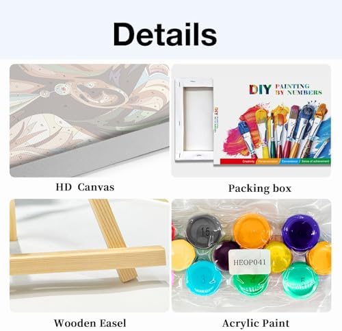 HeeBenor Framed Paint by Numbers Kit for Adults, Black Women, 8x12 Inch - Image 4